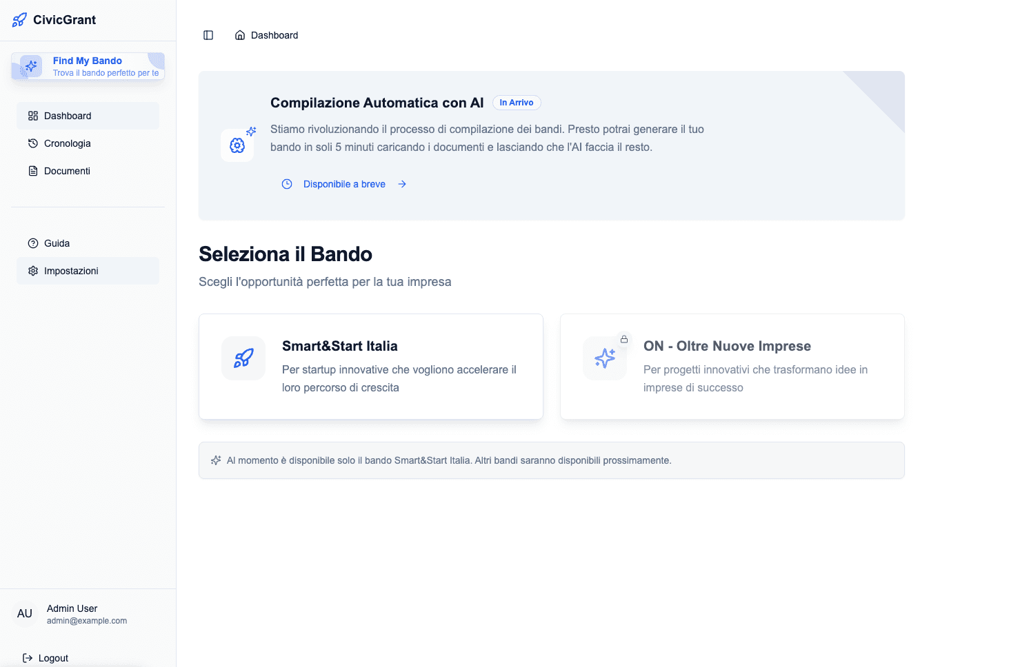 Civic Grant Dashboard